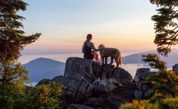 Northern Virginia dog owner on hike