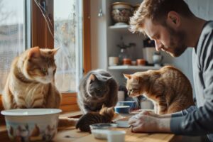 Northern VA Cat sitter feeding cats