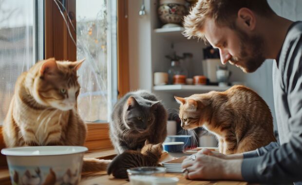 Northern VA Cat sitter feeding cats