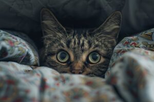 Hiding cat